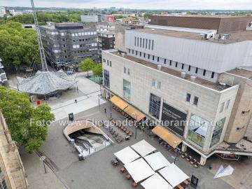 Foto mit Drohne: Drohnenaufnahme vom Platz von Netanya in der Dortmunder Innenstadt