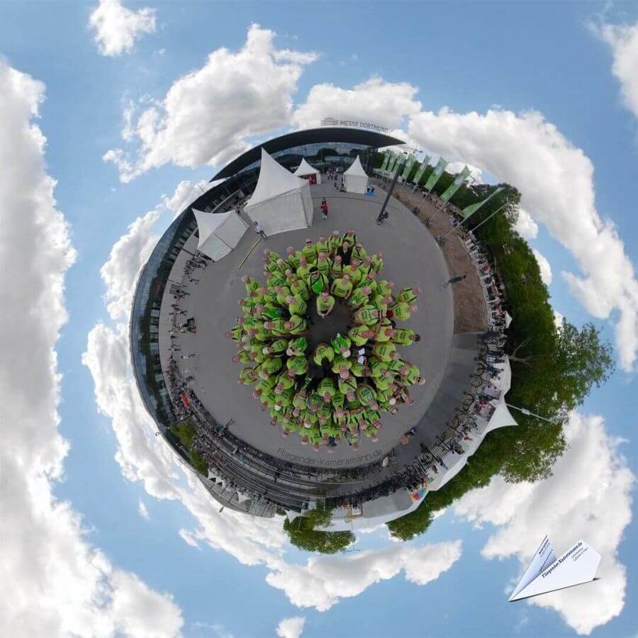 360° Drohnenaufnahme Kirchentag in Dortmund