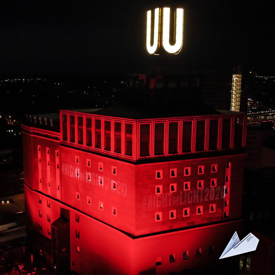 Luftaufnahmen mit Drohne bei der "Night of Light" am Dortmunder U