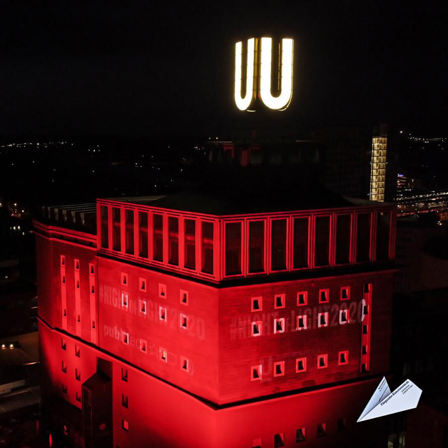 Luftaufnahmen mit Drohne bei der "Night of Light" am Dortmunder U
