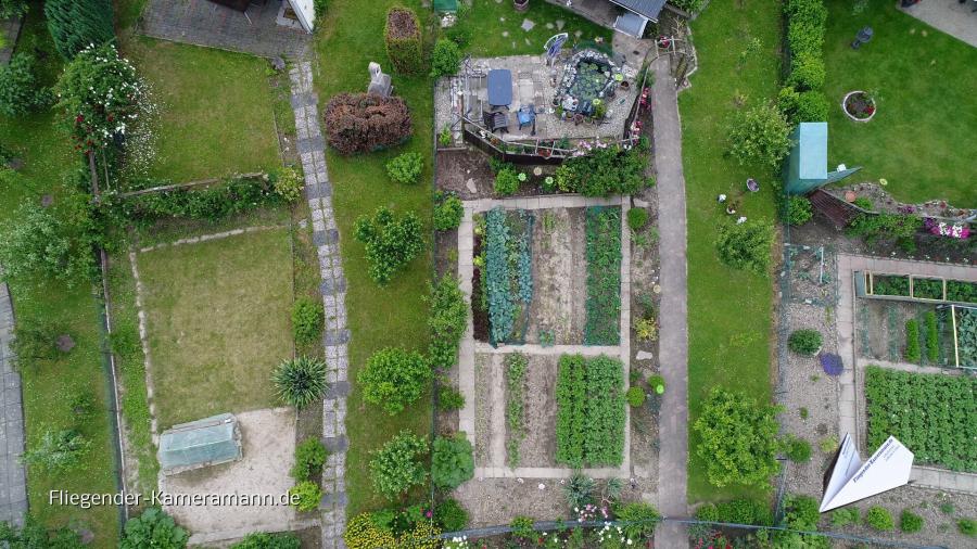 Luftaufnahmen einer Kleingartenanlage in Dortmund mit Drohne