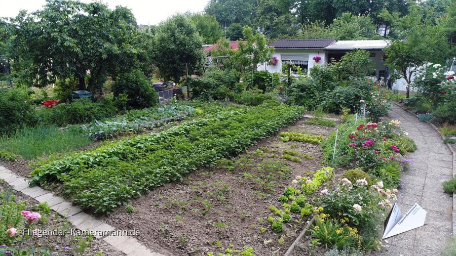 Luftaufnahmen einer Kleingartenanlage in Dortmund mit Drohne