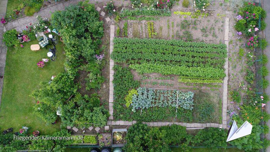 Luftaufnahmen einer Kleingartenanlage in Dortmund mit Drohne