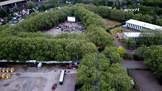 Luftaufnahmen mit Drohne für SPORT1-Produktion