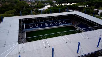 Luftaufnahmen in Duisburg für SPORT1-Produktion