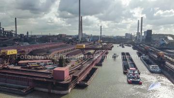Foto mit Drohne: Luftaufnahmen mit Drohne für eine Filmproduktion über "klimaneutrale Stahlproduktion" von thyssenkrupp Steel in Duisburg