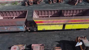 Foto mit Drohne: Luftaufnahmen mit Drohne für eine Filmproduktion über "klimaneutrale Stahlproduktion" von thyssenkrupp Steel in Duisburg