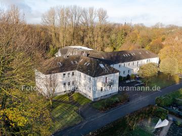 Foto mit Drohne: Wohnanlage in Gelsenkirchen als Luftaufnahme mit Drohne