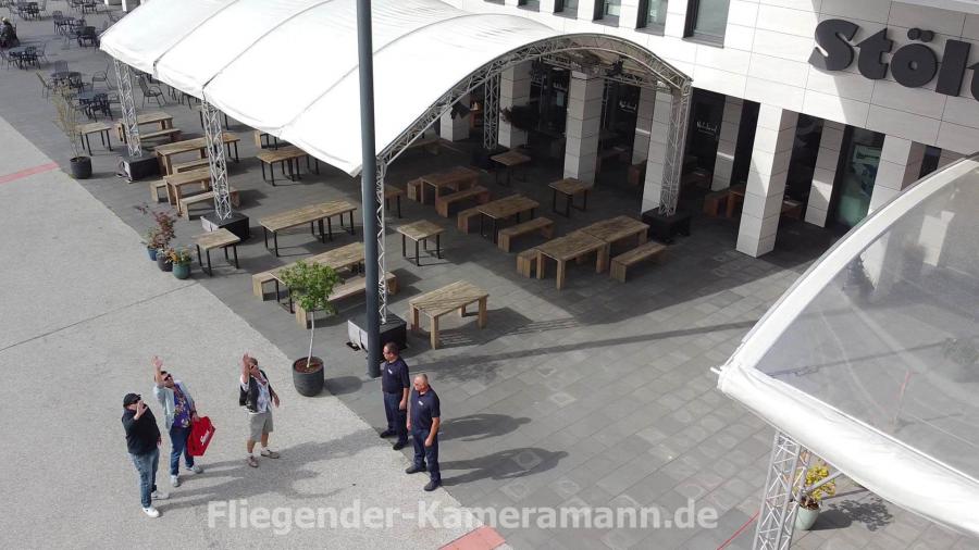 Luftaufnahmen mit Drohne für TV-Produktion im Hafen in Gelsenkirchen