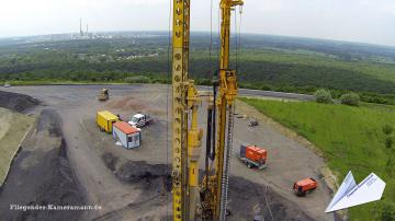 Foto mit Drohne: Kameradrohne Baustelle Nähe Haltern für hochauflösende Luftbilder und Luftaufnahmen