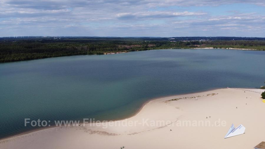 Luftaufnahmen mit Drohne des Silbersees in Haltern