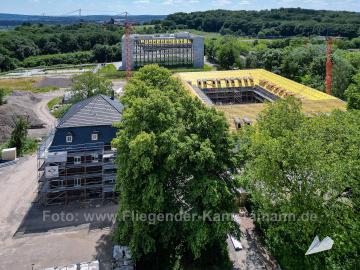 Foto mit Drohne: Drohnenaufnahmen der Umbauarbeiten am Lennershof in Bochum-Querenburg
