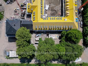 Foto mit Drohne: Luftaufnahmen der Umbauarbeiten am Lennershof in Bochum-Querenburg