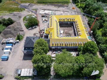 Foto mit Drohne: Luftaufnahmen der Umbauarbeiten am Lennershof in Bochum-Querenburg