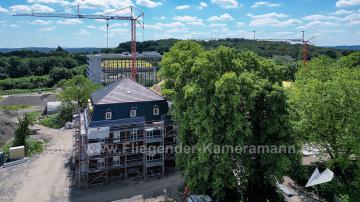 Foto mit Drohne: Luftaufnahmen der Umbauarbeiten am Lennershof in Bochum-Querenburg