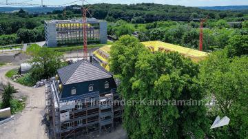 Foto mit Drohne: Luftaufnahmen der Umbauarbeiten am Lennershof in Bochum-Querenburg