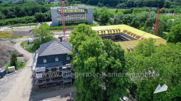 Foto mit Drohne: Luftaufnahmen der Umbauarbeiten am Lennershof in Bochum-Querenburg