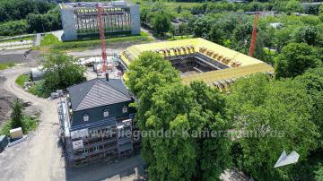 Foto mit Drohne: Luftaufnahmen der Umbauarbeiten am Lennershof in Bochum-Querenburg