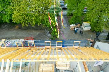Foto mit Drohne: Luftaufnahmen der Umbauarbeiten am Lennershof in Bochum-Querenburg