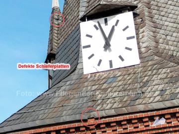 Foto mit Drohne: Luftbild mit Drohne für effiziente Inspektion vom Dach einer Kirche