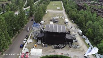 Foto mit Drohne: Kameradrohne im Landschaftspark Duisburg-Nord in der Nähe von Moers für hochauflösende Luftbilder und Luftaufnahmen (Fotos und Videos)