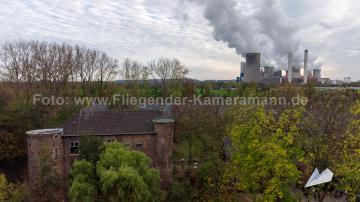 Foto mit Drohne: Luftaufnahmen mit Drohne in NRW: Kraftwerke im Rheinland und durch Tagebau verlassene Orte