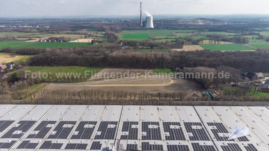 Luftaufnahmen mit Drohne in NRW: Drohnenaufnahmen Industrie- und Logistikzentren in Nordrhein-Westfalen