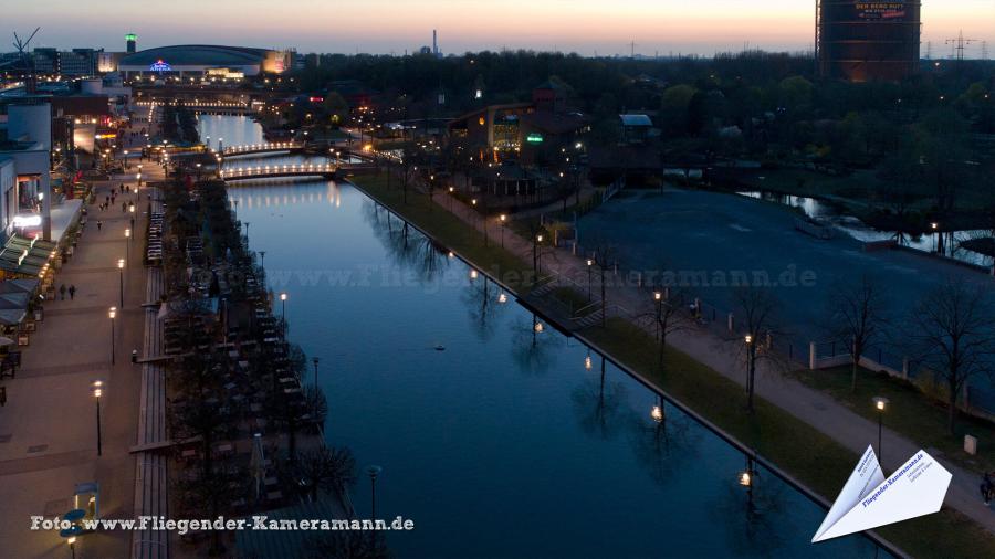 Luftaufnahmen am Centro Oberhausen mit Drohne