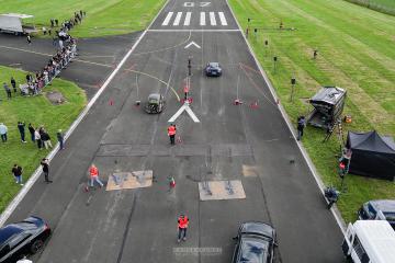 Foto mit Drohne: Professionelle Drohnenaufnahmen in Recklinghausen vom Beschleunigungsrennen am Flüghafen Loemühle