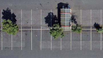 Foto mit Drohne: Drohnenaufnahmen in Wesel der Bauarbeiten vom Abriss des ehemalige Real-Markts