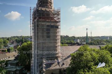 Foto mit Drohne: Drohnenaufnahmen an der Propsteikirche St. Peter und Paul in Bochum