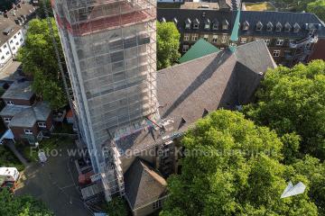 Foto mit Drohne: Drohnenaufnahmen an der Propsteikirche St. Peter und Paul in Bochum