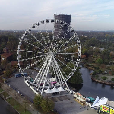 riesenrad centro oberhausen luftaufnahme 