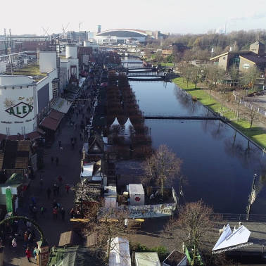 weihnachtsmarkt centro oberhausen luftaufnahme 