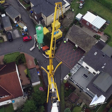 tagesbruch bergschaeden ruhrgebiet luftaufnahme 