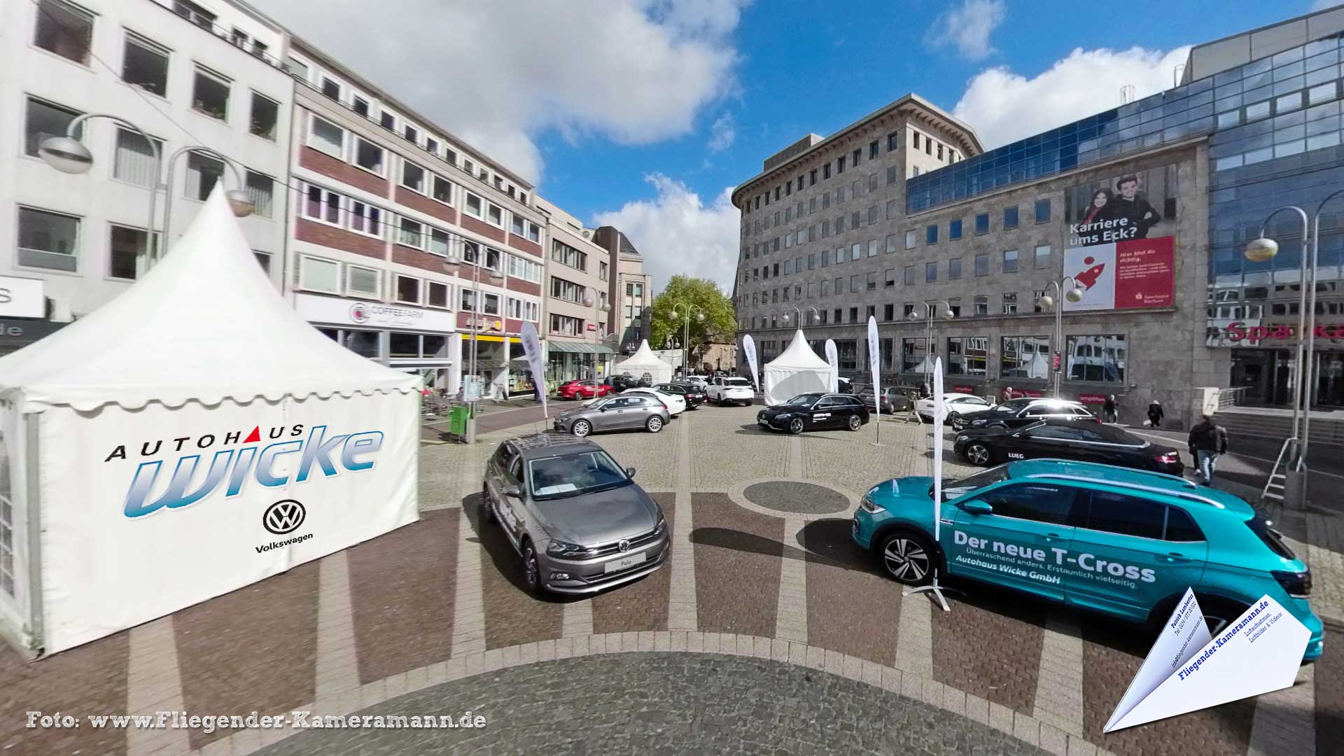 Autohaus Wicke bei der 30. AUTO-Schau auf dem Dr.-Ruer-Platz in der Bochumer Innenstadt - 360°-Panorama