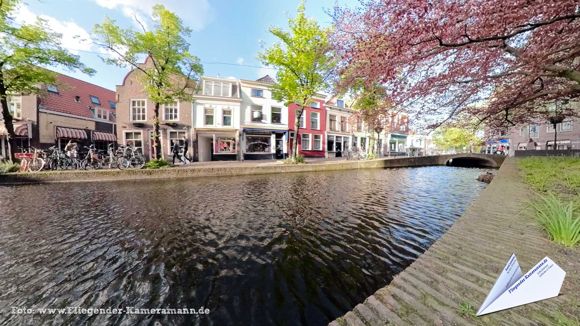 Vrouwenregt Schout van der Meerbrug in Delft (NL) - 360°-Panorama