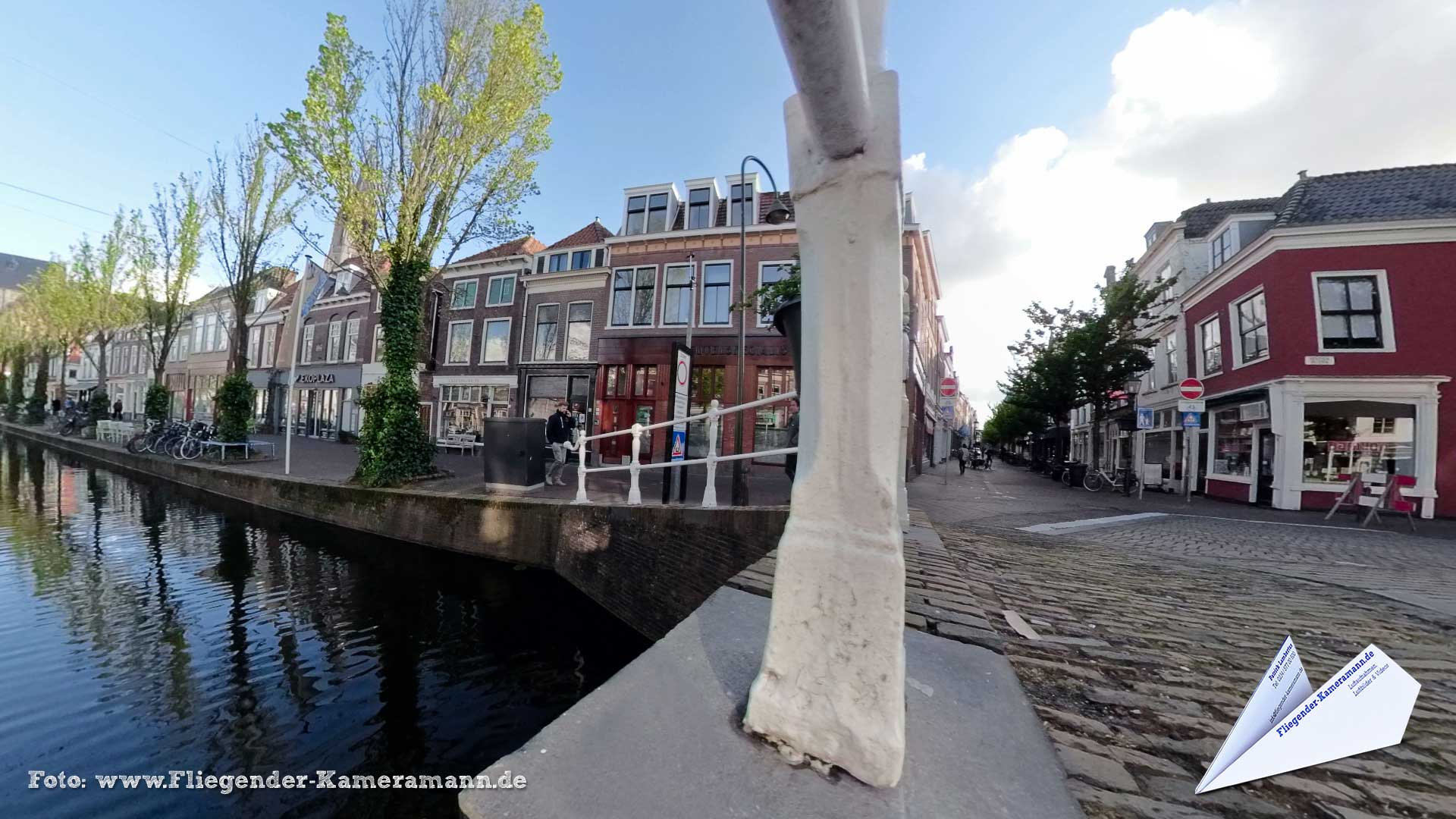 Lakenverwersbrug / Verwersgracht in Delft (NL) - 360°-Panorama