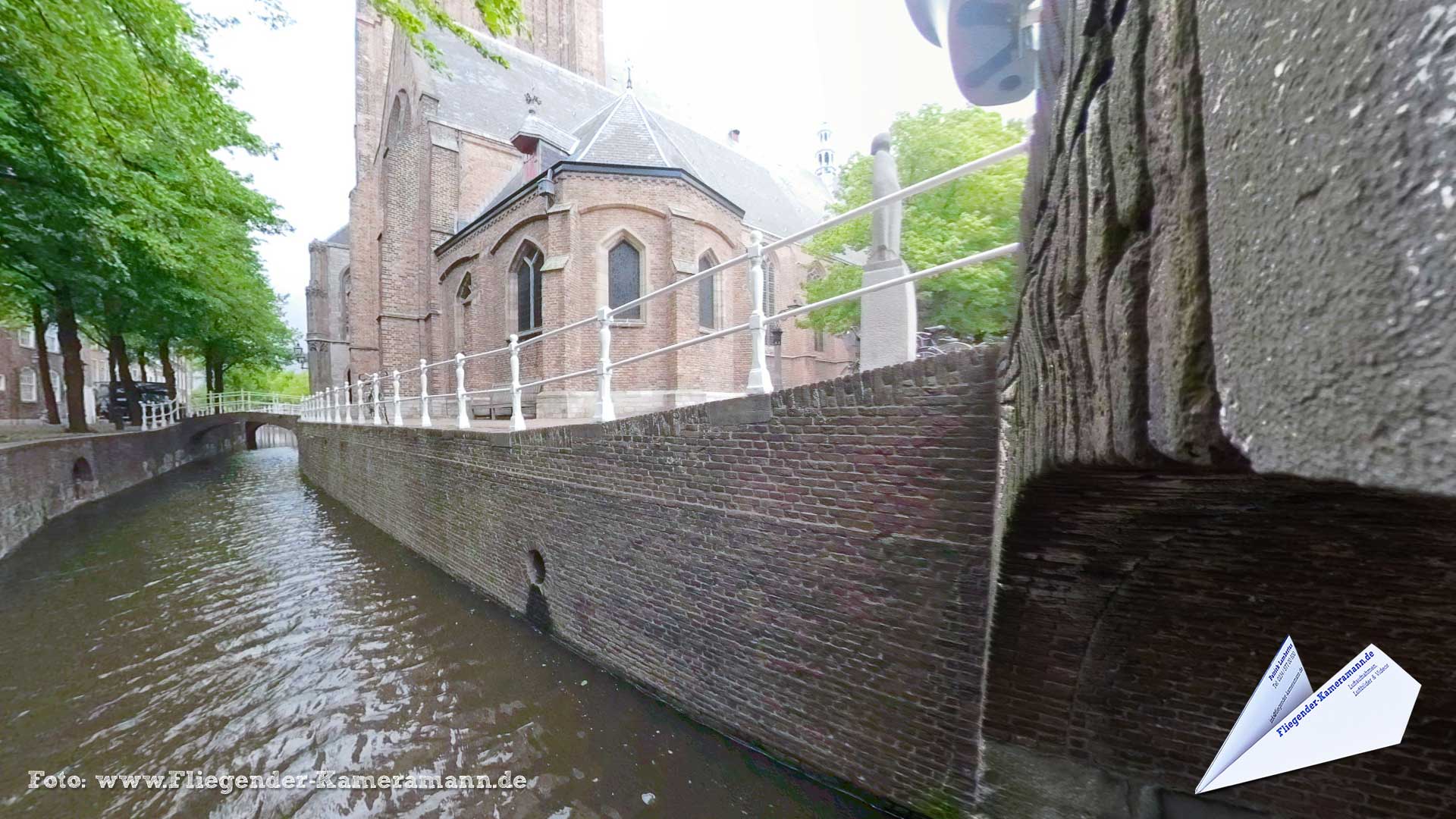 Heilige Geestbrug / HH Geestkerkhof in Delft (NL) - 360°-Panorama