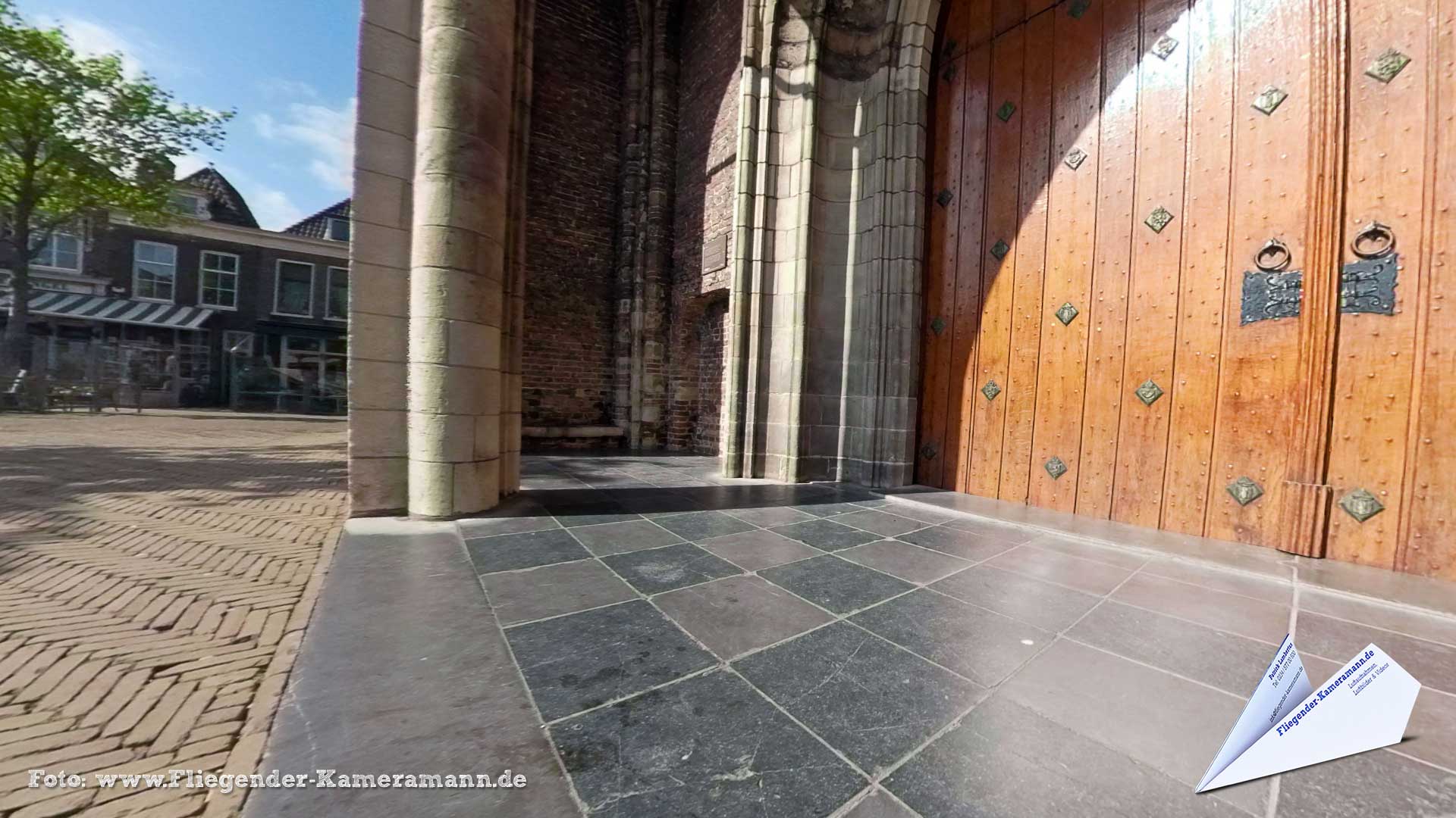 Kerktoren Nieuwe Kerk in Delft (NL) - 360°-Panorama