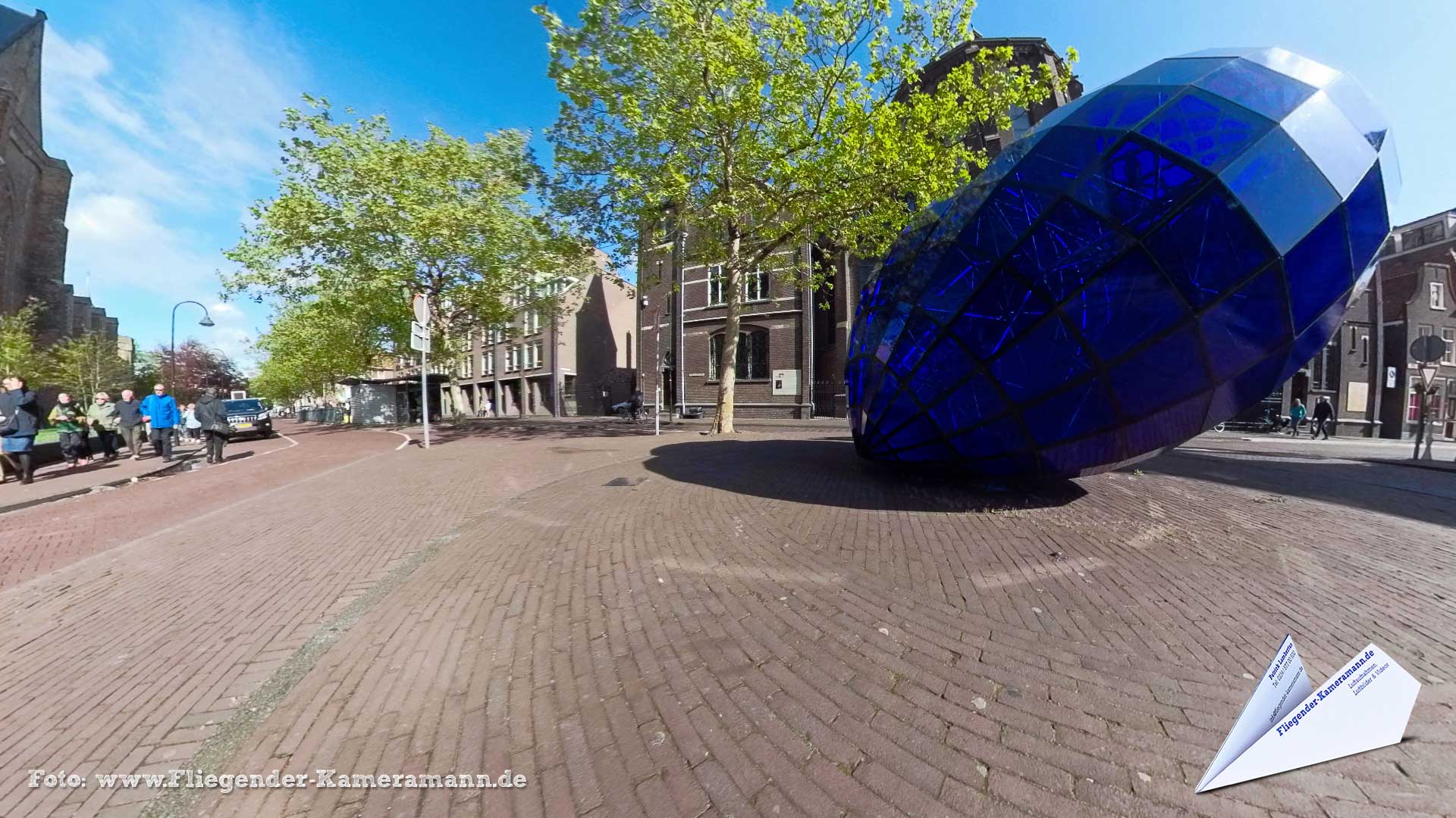 Blue heart of Delft / Nieuwe Kerk in Delft (NL) - 360°-Panorama