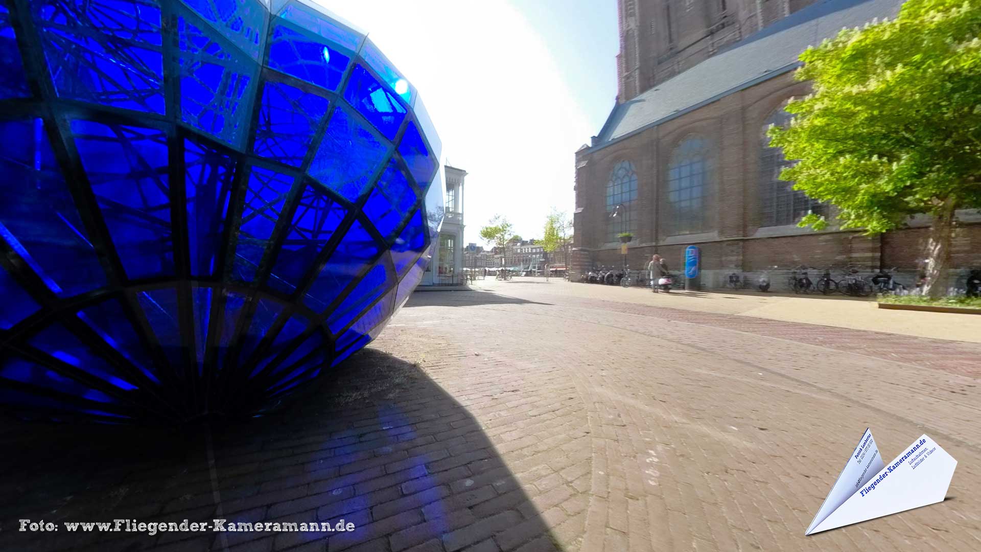 Blue heart of Delft / Nieuwe Kerk in Delft (NL) - 360°-Panorama