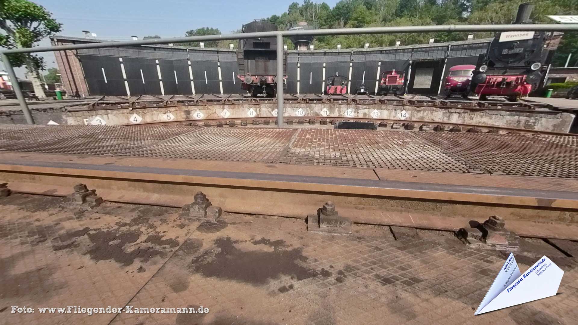 Drehbühne im Eisenbahnmuseum Bochum - 360°-Panorama