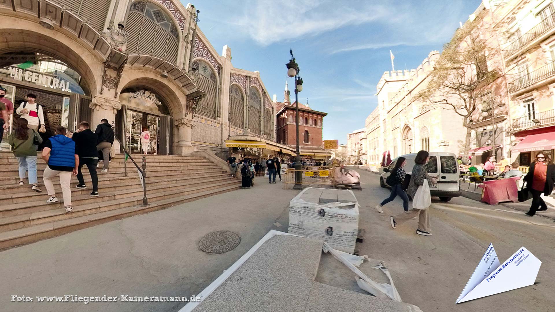 Mercado Central en Valencia (ES) - 360°-Panorama