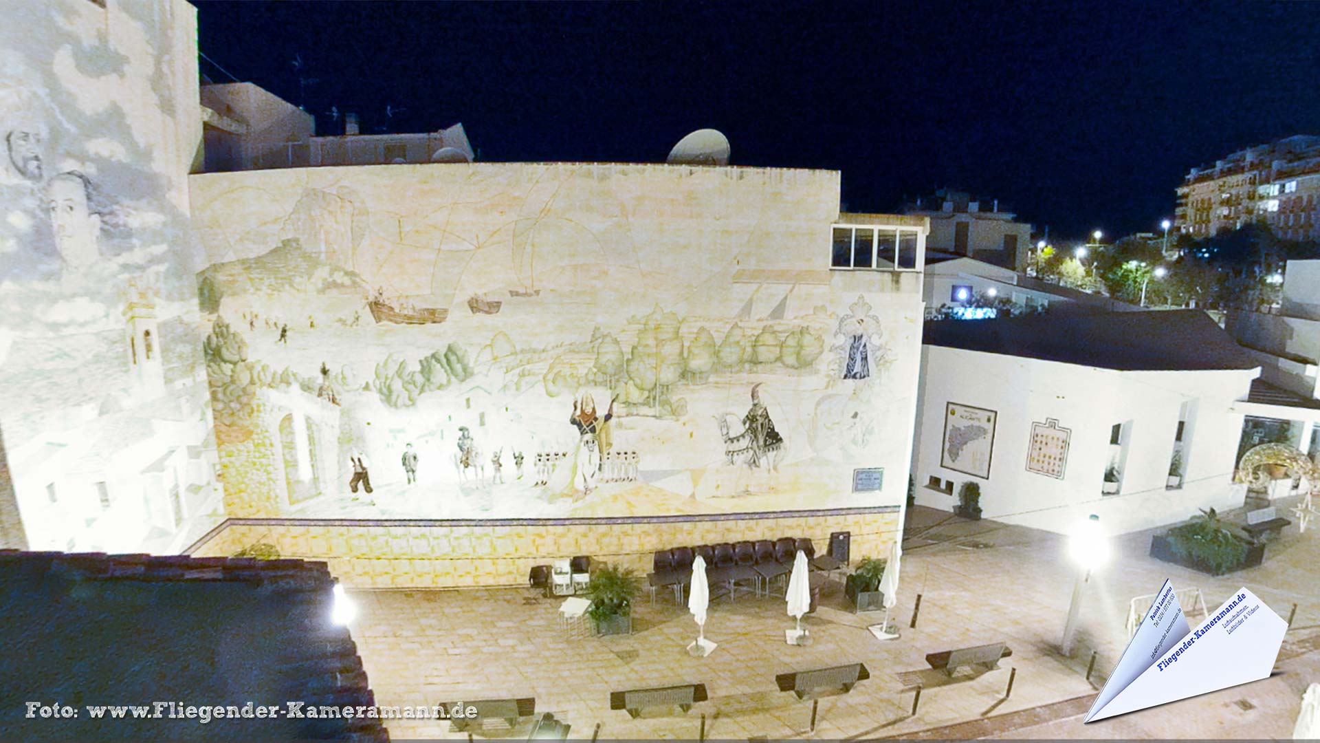 Mural en la Plaza Manuel D Miro en Calp/Calpe (ES) - 360°-Panorama