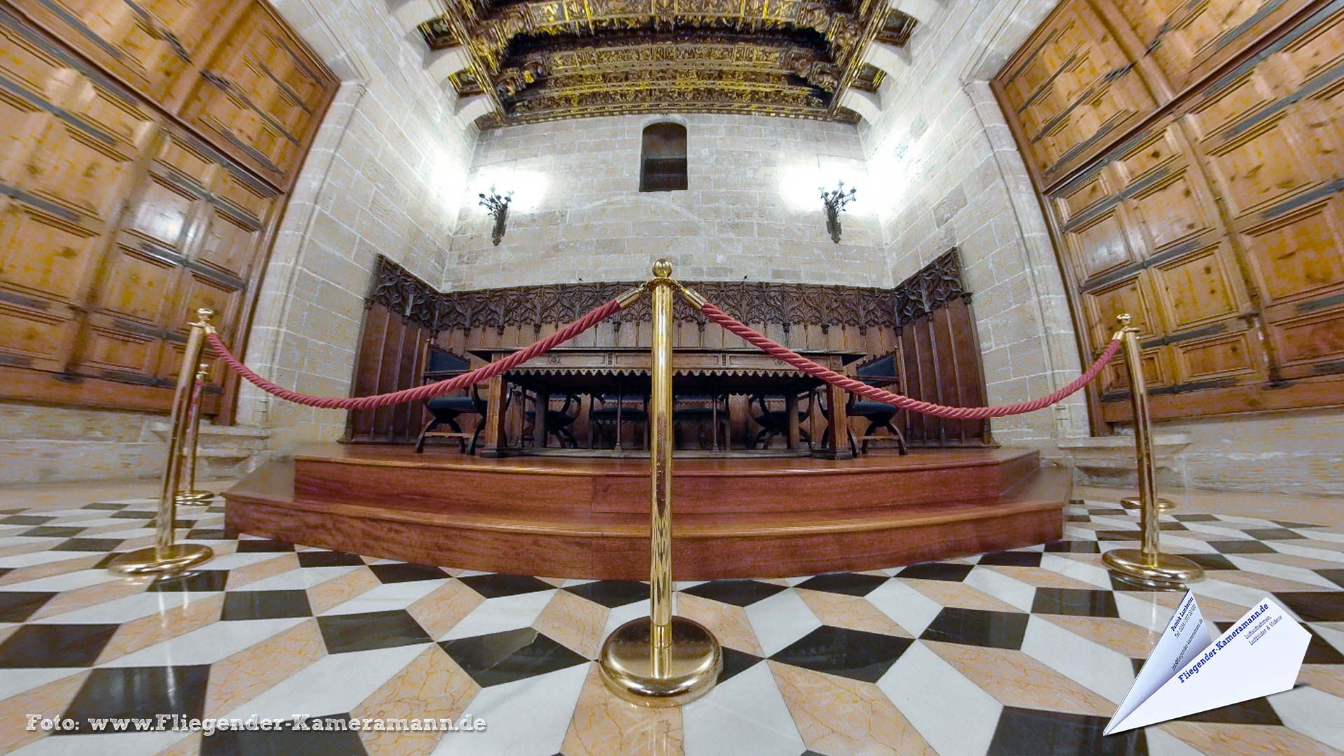 Salón de la Lonja de la Seda en Valencia (ES) - 360°-Panorama