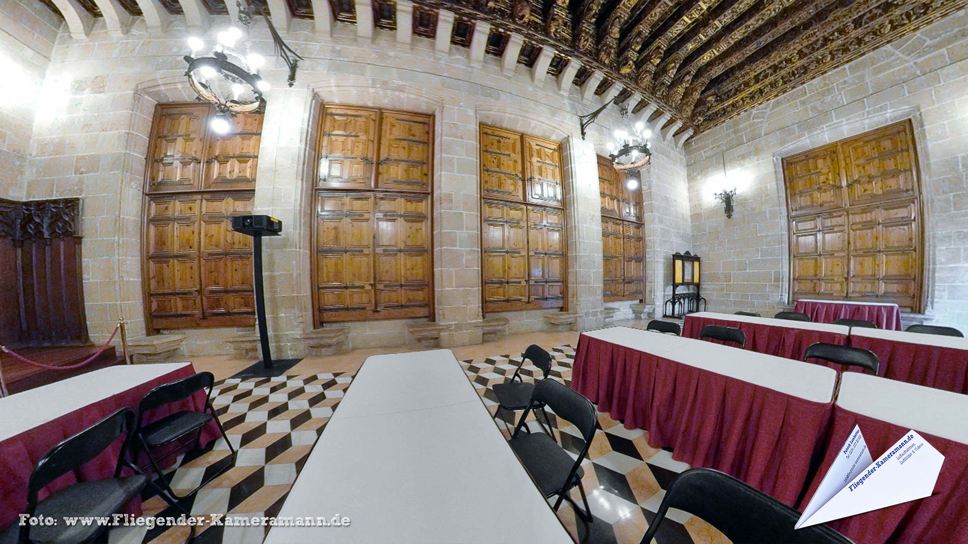 Salón de la Lonja de la Seda en Valencia (ES) - 360°-Panorama