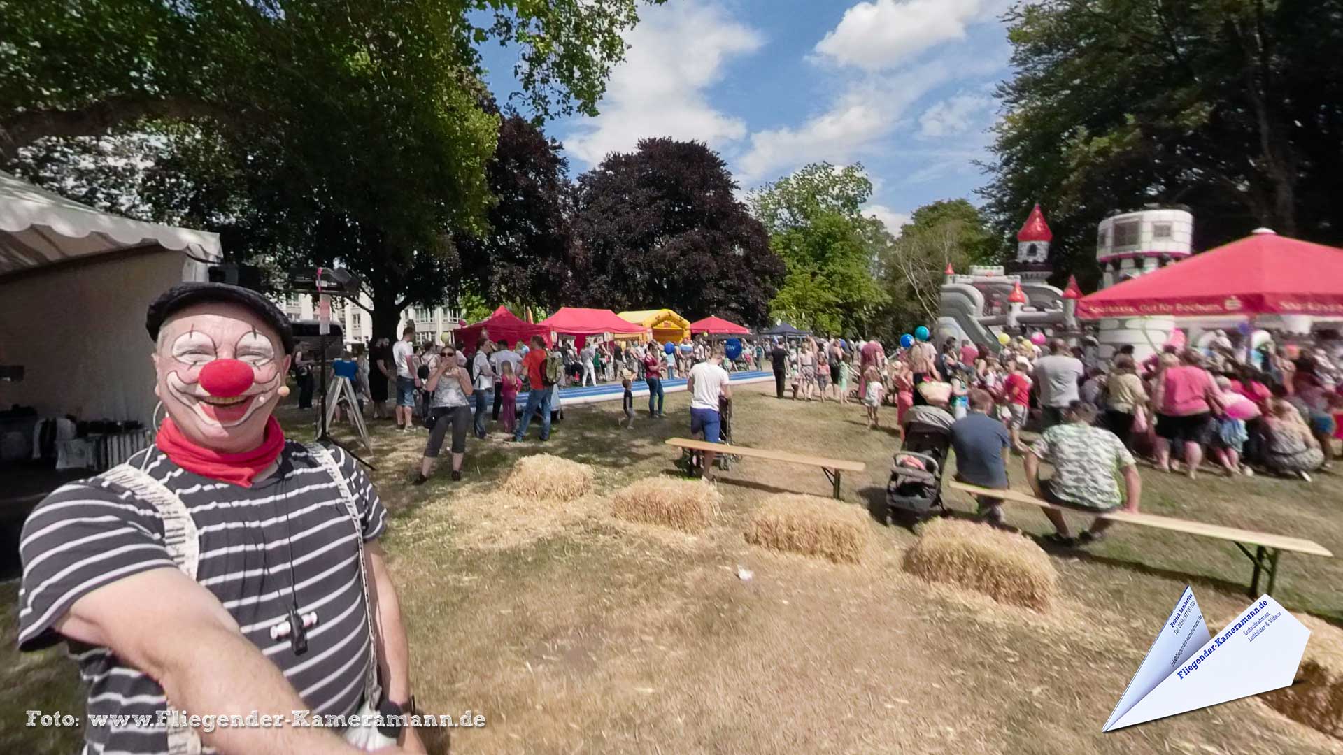 Clown Zimbo beim Stadtparkfest im Stadtpark Bochum - 360°-Panorama