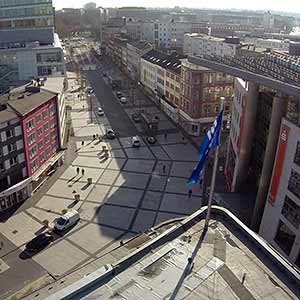 Luftaufnahmen unserer Kamera-Drohne von den Umbauarbeiten bei Baltz Bochum