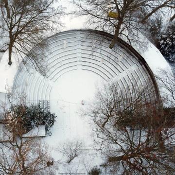 Foto mit Drohne: Luftaufnahme Waldbühne Höntrop Wattenscheid im Winter